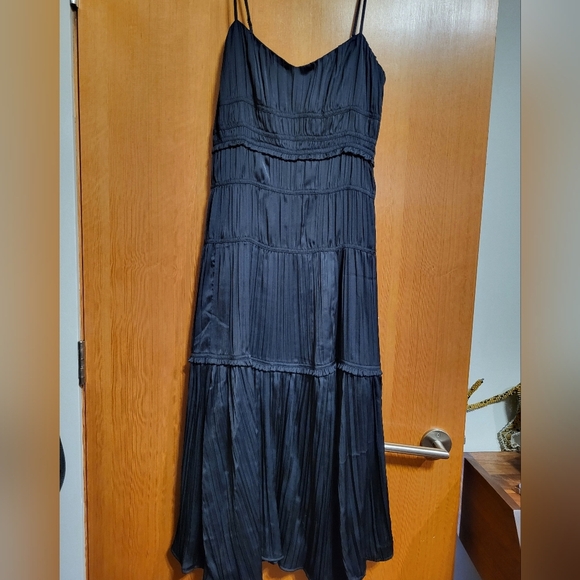 Anthropologie Ruched Slip Dress - black - Picture 4 of 6